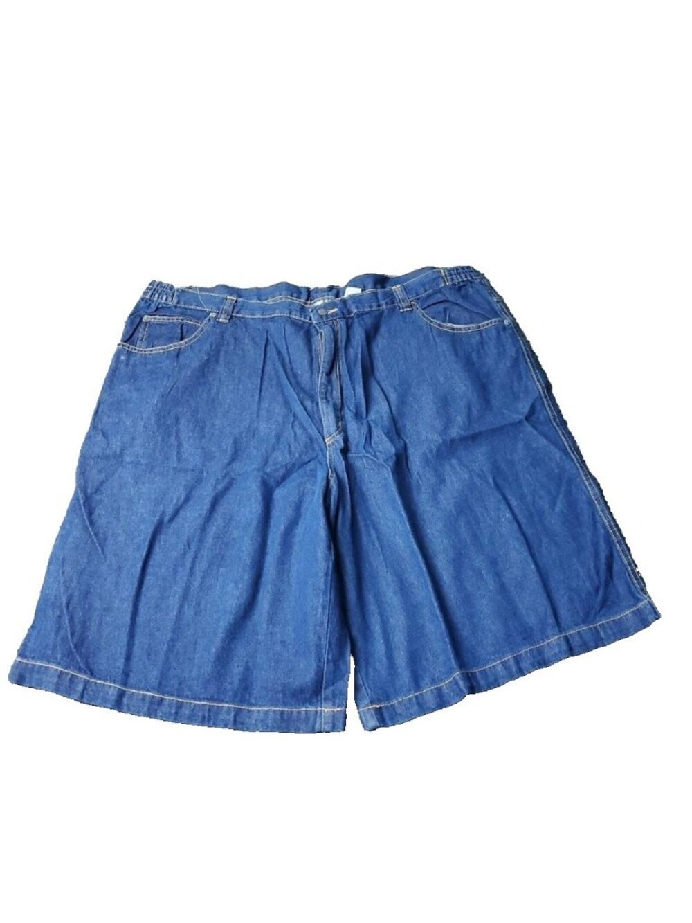 Liberty Blues Jean Shorts Mens 46 Big Tall Blue Denim Jorts Cotton y2K Elastic